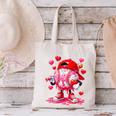Baseball Drip Valentine Sports Vday Ice Cream Drip Heart Canvas Tote Bag