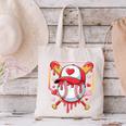 Baseball Heart Valentines Day Baseball Ice Cream Drip Boys Canvas Tote Bag