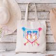 Baseball Ice Cream Drip Number 67 Player 67th Birthday 6 7 Canvas Tote Bag