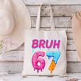 Baseball Ice Cream Drip Number 67 Player Or 67th Birthday Canvas Tote Bag Baseball Ice Cream Drip Number 67 Player Or 67th Birthday Canvas Tote Bag