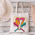 Baseball Ice Cream Drip Number 67 Player 67th Birthday Premium Tri-Blend Canvas Tote Bag Baseball Ice Cream Drip Number 67 Player 67th Birthday Premium Tri-Blend Canvas Tote Bag