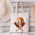 Baseball Ice Cream Drip Style Melting Ice Cream Youth Teen Canvas Tote Bag