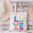 Baseball Love Drip Ice Cream Colorful Baseball Canvas Tote Bag