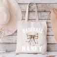 Baseball Nanny Baseball Coquette Bow Canvas Tote Bag Baseball Nanny Baseball Coquette Bow Canvas Tote Bag