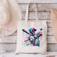 Baseball Skeleton Ice Cream Drip Baseball Boys Youth Canvas Tote Bag