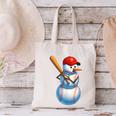 Baseball Snowman Merry Christmas Xmas Pajamas Men Women Kids Canvas Tote Bag