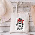 Bleached Tia Life Soccer Messy Bun Baseball Game Day Canvas Tote Bag Bleached Tia Life Soccer Messy Bun Baseball Game Day Canvas Tote Bag