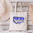 Blue Panther Baseball Home Plate Game Day Mascot Panther Canvas Tote Bag