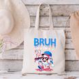 Bruh I'm 7 Baseball Ice Cream Drip It's My 7th Birthday Canvas Tote Bag