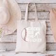 Chicks Dig The Pitcher Baseball Canvas Tote Bag