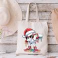 Christmas Baseball Ice Cream Dripping Santa Baseball Drip Canvas Tote Bag Christmas Baseball Ice Cream Dripping Santa Baseball Drip Canvas Tote Bag