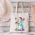 Christmas Baseball Snowman Drip For Boys Men Girls Women Canvas Tote Bag