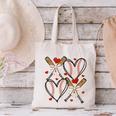 Coquette Bow XOXO Baseball Lover Heart Valentine Game Day Canvas Tote Bag