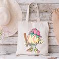 Cute Baseball Ice Cream Drip For Girls & Boys 2 Sides Canvas Tote Bag