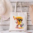 Drippy Pizza Baseball Slice Cartoon Sports Food Canvas Tote Bag