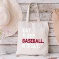 Eat Sleep Baseball Repeat Baseball Player Canvas Tote Bag Eat Sleep Baseball Repeat Baseball Player Canvas Tote Bag
