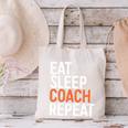 Eat Sleep Coach Repeat Shirt Men Women Baseball Lover Canvas Tote Bag Eat Sleep Coach Repeat Shirt Men Women Baseball Lover Canvas Tote Bag
