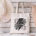 Game Day Baseball Retro Checkered Baseball Canvas Tote Bag