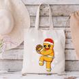 Gingerbread Man Baseball Christmas Canvas Tote Bag