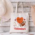 Happy Valentine’s Basketball Football Valentine Baseball Canvas Tote Bag Happy Valentine’s Basketball Football Valentine Baseball Canvas Tote Bag