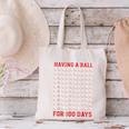 Having A Ball For 100 Days Of School 100th Baseball Canvas Tote Bag