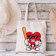 Heart Playing Baseball Valentines Day Canvas Tote Bag Heart Playing Baseball Valentines Day Canvas Tote Bag