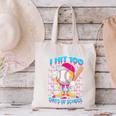 I Hit 100 Days Of School Baseball Ice Cream Drip Canvas Tote Bag