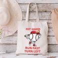 Hit Hard Run Fast Turn Left Baseball Player Canvas Tote Bag Hit Hard Run Fast Turn Left Baseball Player Canvas Tote Bag