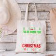 I'Ll Be Home For Christmas Baseball Xmas Canvas Tote Bag I'Ll Be Home For Christmas Baseball Xmas Canvas Tote Bag