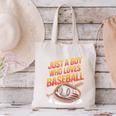 Just A Boy Who Loves Baseball Player Kids Canvas Tote Bag