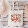 Leopard Checkered Game Day Baseball Coquette Bow Women Girls Canvas Tote Bag Leopard Checkered Game Day Baseball Coquette Bow Women Girls Canvas Tote Bag