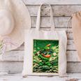 Leprechaun Playing Baseball Japanese Art St Patricks Day Canvas Tote Bag