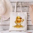 Melting Baseball Mascot Slugger Bat Cap Cartoon Canvas Tote Bag Melting Baseball Mascot Slugger Bat Cap Cartoon Canvas Tote Bag