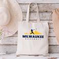 Milwaukee Baseball Minimalist City Skyline Baseball Lover Canvas Tote Bag Milwaukee Baseball Minimalist City Skyline Baseball Lover Canvas Tote Bag