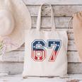 Number 67 USA Raglan Baseball Tee Canvas Tote Bag