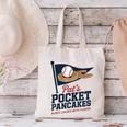 Pat's Pocket Pancakes Flag Baseball On Pancake Canvas Tote Bag Pat's Pocket Pancakes Flag Baseball On Pancake Canvas Tote Bag