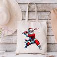 Santa Playing Baseball Men Boys Christmas Baseball Player Canvas Tote Bag Santa Playing Baseball Men Boys Christmas Baseball Player Canvas Tote Bag
