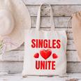 Singles Unite Valentines Day Humor For Singles Raglan Baseball Tee Canvas Tote Bag Singles Unite Valentines Day Humor For Singles Raglan Baseball Tee Canvas Tote Bag