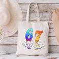 Six Seven Ice Cream Drip Cool Meme 67 Number Baseball Canvas Tote Bag Six Seven Ice Cream Drip Cool Meme 67 Number Baseball Canvas Tote Bag