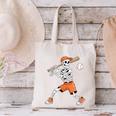 Skeleton Batting Baseball Halloween Canvas Tote Bag