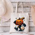 Spooky Halloween Scary Pumpkin Baseball Player Witchy Vibes Canvas Tote Bag Spooky Halloween Scary Pumpkin Baseball Player Witchy Vibes Canvas Tote Bag