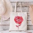 Sporty Rose Graphic With Baseball And Rugby Ball Petals Canvas Tote Bag