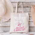Strike Out Breast Cancer Baseball Warrior Canvas Tote Bag