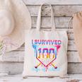 I Survived 100 Days Of School Baseball Boys Students Canvas Tote Bag