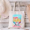I Survived 100 Days Of School Baseball Drip Students Teacher Canvas Tote Bag