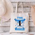 T1D Warrior Baseball Drip Diabetes Awareness Blue Ribbon Canvas Tote Bag T1D Warrior Baseball Drip Diabetes Awareness Blue Ribbon Canvas Tote Bag