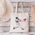 Valentines Baseball Batter Heart Player Silhouette Premium Tri-Blend Canvas Tote Bag Valentines Baseball Batter Heart Player Silhouette Premium Tri-Blend Canvas Tote Bag