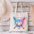 Valentines Baseball Heart Dripping Ice Cream Gen Z Alpha Canvas Tote Bag Valentines Baseball Heart Dripping Ice Cream Gen Z Alpha Canvas Tote Bag