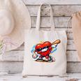 Valentines Day Baseball Dabbing Red Heart Love Boys Canvas Tote Bag Valentines Day Baseball Dabbing Red Heart Love Boys Canvas Tote Bag