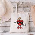 Valentines Day Heart Baseball Player Sports Boys Kids Men Canvas Tote Bag